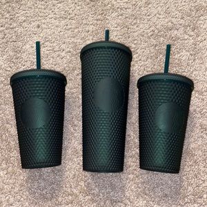 STARBUCKS GREEN STUDDED TUMBLER